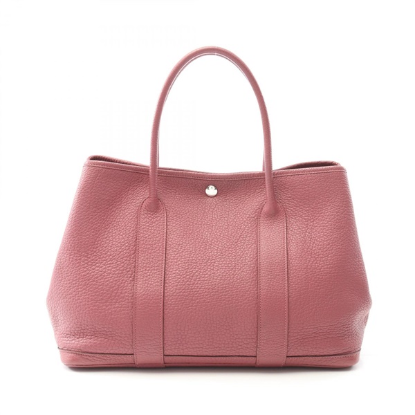 HERMES Garden party PM Tote Hand Bag Negonda leather Bois de rose Used P SHW