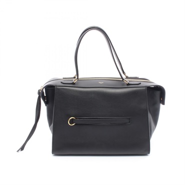 CELINE Ring small Handbag leather Black Used Women