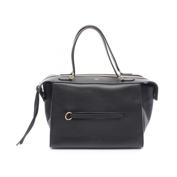 CELINE Ring small Handbag leather Black Used Women