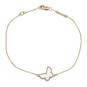 Van Cleef & Arpels Sweet Papillon Mother of Pearl Bracelet 18KYG Gold used women