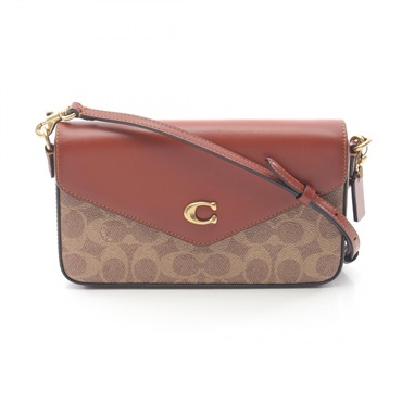COACH Crossbody Shoulder Bag C8442/B4NQ4 Canvas Leather Beige Brown NEW Women