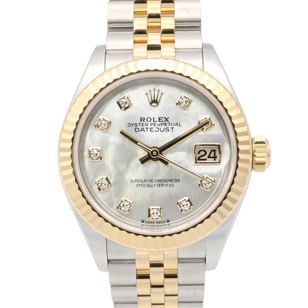 ROLEX Datejust 10P Diamond Random Wrist Watch 279173NG Auto 18KYG Gold SS women