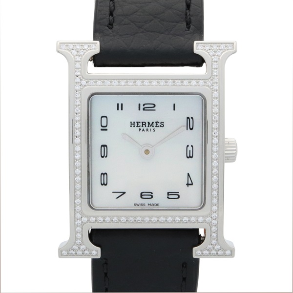 HERMES H watch Wrist Watch HH1.235 Quartz Stainless Steel Used Women