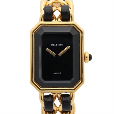 CHANEL Premiere S Wrist Watch H0001 Quartz Gold Plated leather Used Women