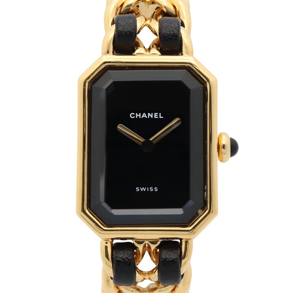 CHANEL Premiere S Wrist Watch H0001 Quartz Gold Plated leather Used Women