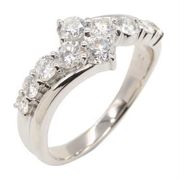 JEWELRY Diamond Ring Pt900 Platinum Used women US size 6.25