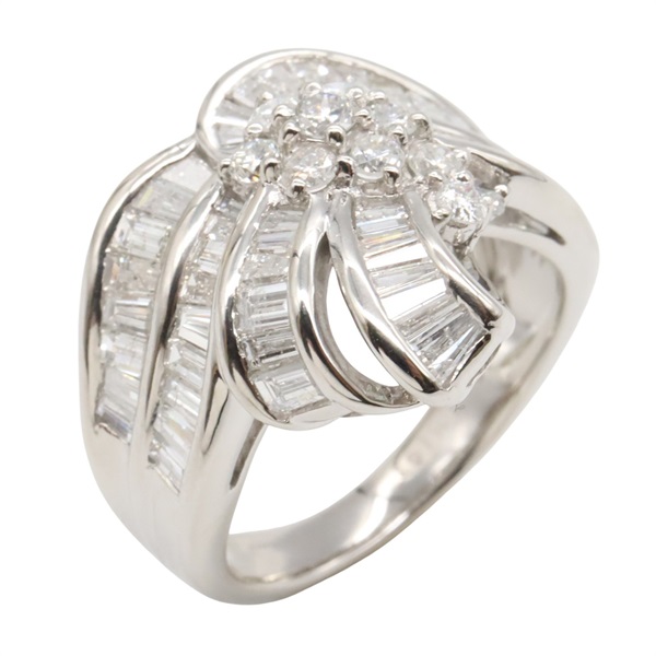 JEWELRY Diamond Ring Pt900 Platinum Used women US size 5.75