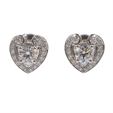 CARTIER Your Mine Diamond Pierced Earrings Pt950 Platinum Used Women