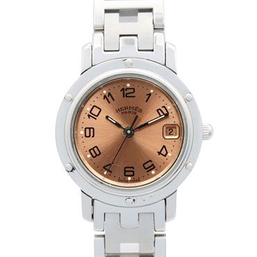 HERMES Clipper Wrist Watch CL4.210 Quartz Stainless Steel Used Women
