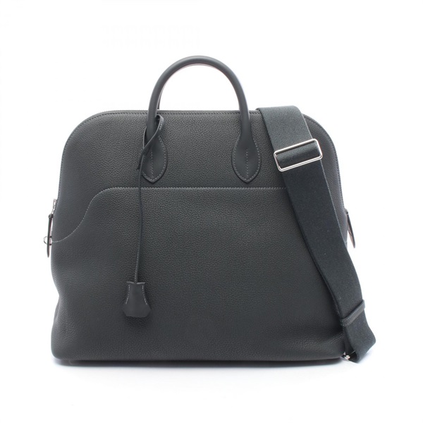 HERMES Bolide Ads Shoulder Handbag Togo leather Green New Vert fonce Used W SHW