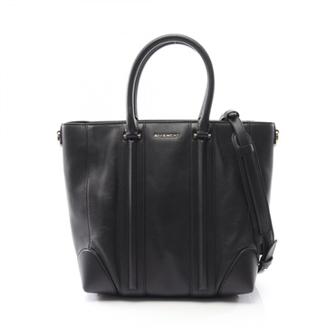 GIVENCHY Lucrezia Tote Shoulder Bag leather Black Used Women