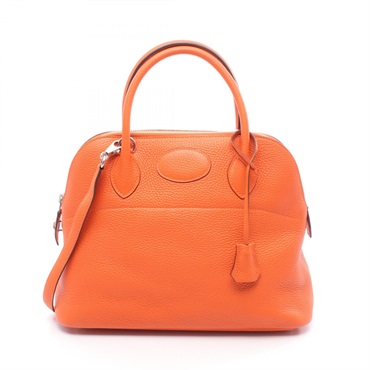 HERMES Bolide31 Shoulder Handbag 073419CK Clemence leather Feu Used Women R SHW
