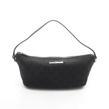 GUCCI GG canvas Handbag 07198 canvas Black Used Women