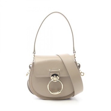 Chloe Small TESS Shoulder Handbag leather Greige Used Women