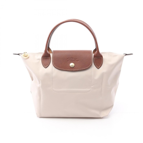 Longchamp Le Pliage S Tote Bag L1621089P71 A Nylon Leather Beige Brown NEW Women