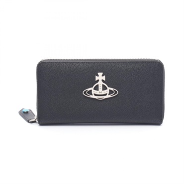 Vivienne Westwood ANNIE ZIP around WALLET Orb long purse 5105005CUS000RN405 BK