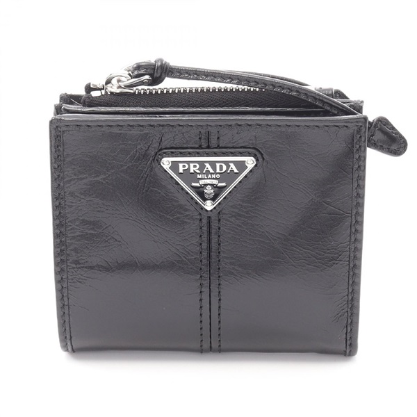 PRADA SOFT LUX Bi-fold Wallet 2ML0492CX7F0002 Leather Black NEW Unisex