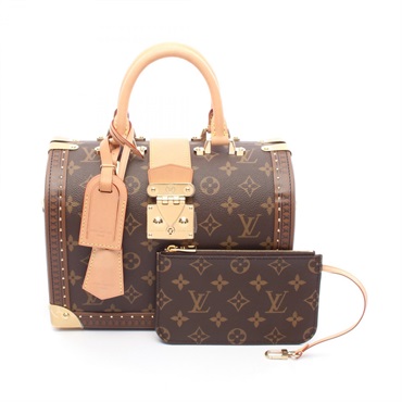 LOUIS VUITTON Speedy Trunk Handbag M10287 Monogram canvas leather Brown Used LV