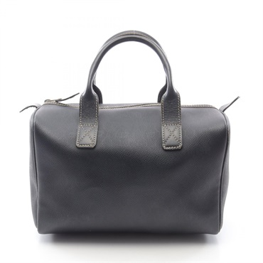 Christian Dior Honeycomb Handbag Canvas Leather Black Used Women CD