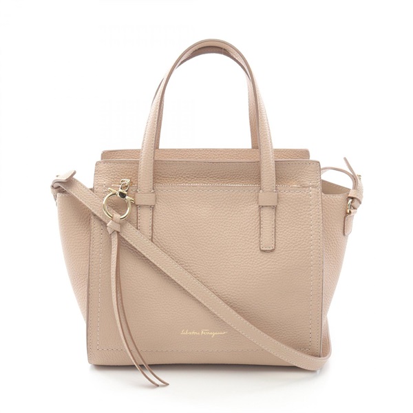Salvatore Ferragamo Amy Shoulder crossbody Handbag 21 F478 leather Beige Used
