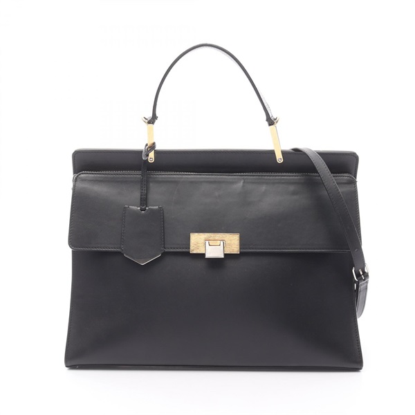 BALENCIAGA Rudis shoulder Handbag 330883 leather Black Used Women