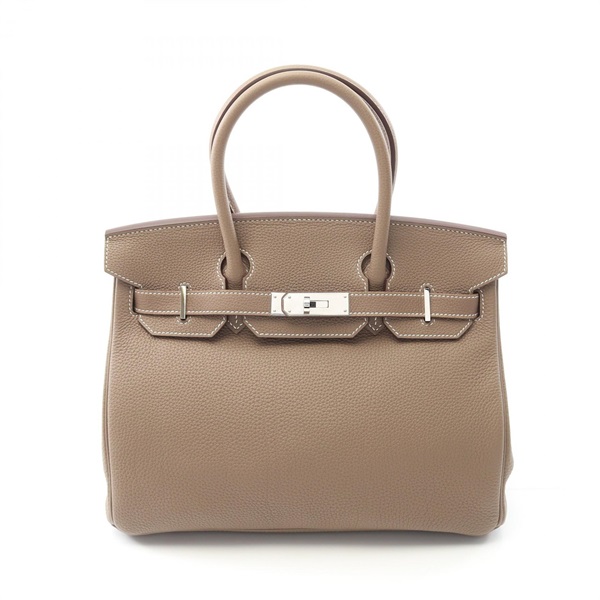 HERMES Birkin 30 Handbag Togo leather Brown Etoupe Grey Used Women SHW Y