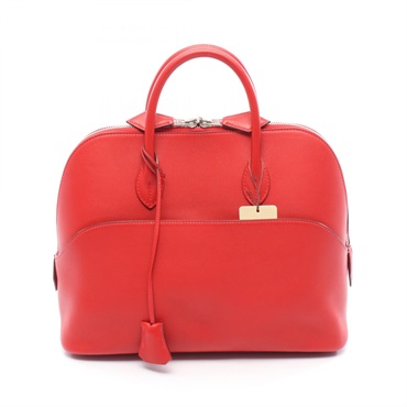 HERMES Bolide1923 30 Handbag 046513CK Swift leather Red Vermillon Used I SHW