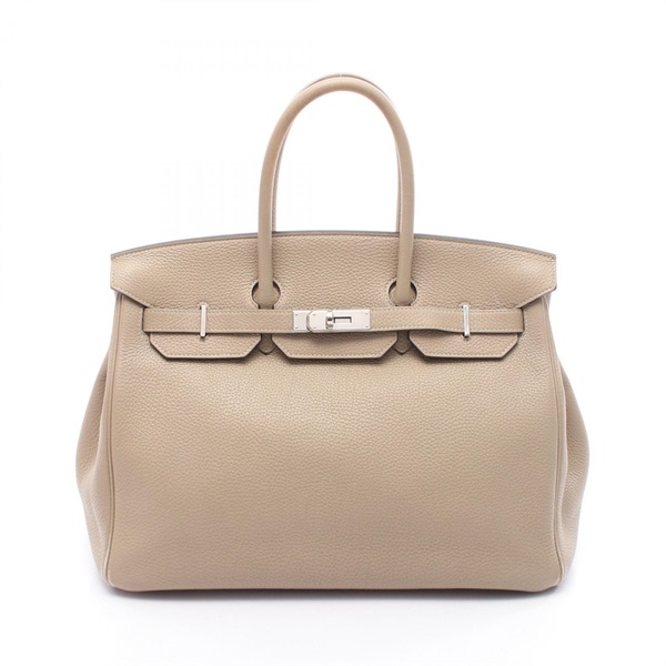HERMES Birkin 35 Handbag 027767CK Togo leather Beige Trench Used Women O SHW