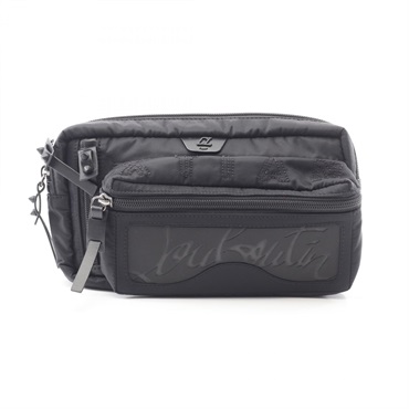 Christian Louboutin LOUBIDEAL Waist Belt Bum Bag 3235036 Nylon Black Used mens