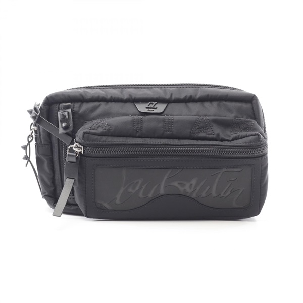 Christian Louboutin LOUBIDEAL Waist Belt Bum Bag 3235036 Nylon Black Used mens