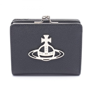 Vivienne Westwood Annie Wallet With Coin Pocket Orb Bi-fold Leather Black NEW