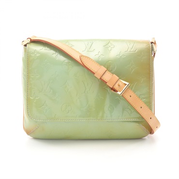 LOUIS VUITTON Thompson Street Shoulder Bag M91009 Vernis leather Baby Blue Used