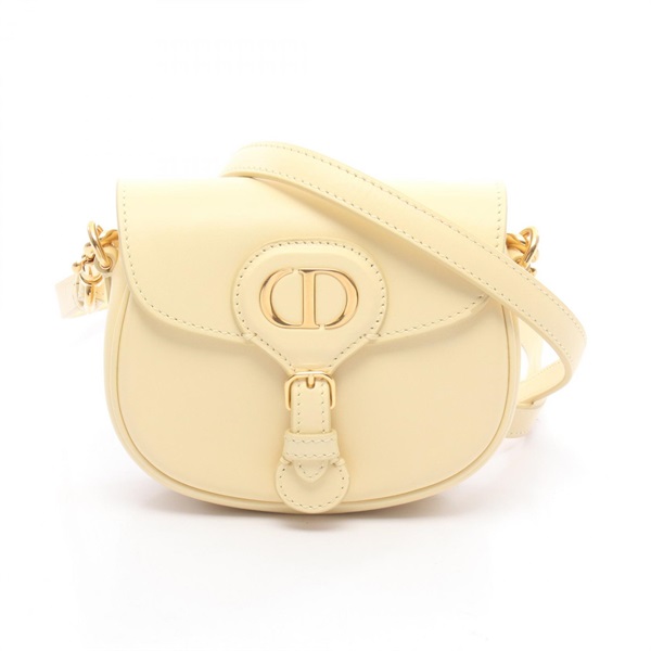 Christian Dior BOBBY Micro Shoulder Bag leather pastel yellow Used Women