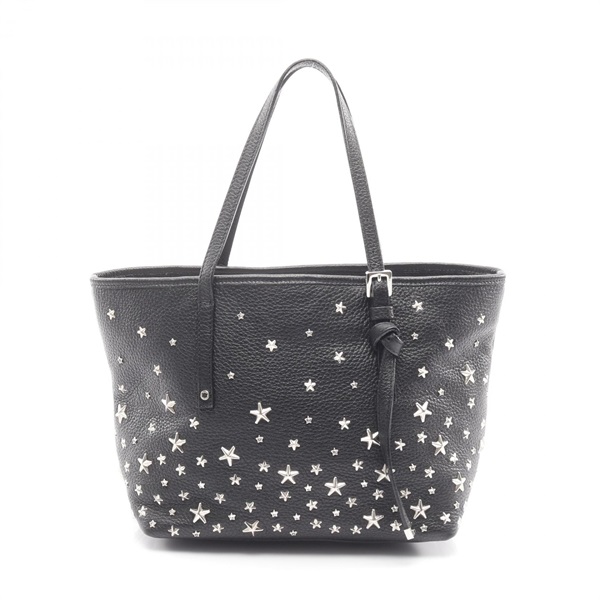 JIMMY CHOO SASHA S Tote Bag leather Black Used Women