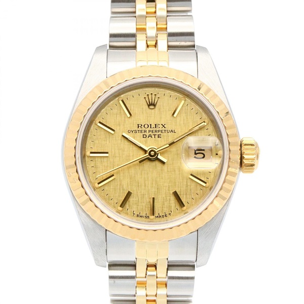 ROLEX Datejust 89 Wrist Watch 69173 Automatic 18KYG Yellow Gold SS used Women