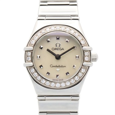 OMEGA Constellation Mini Diamond Bezel My Choice Wrist Watch Quartz SS Women