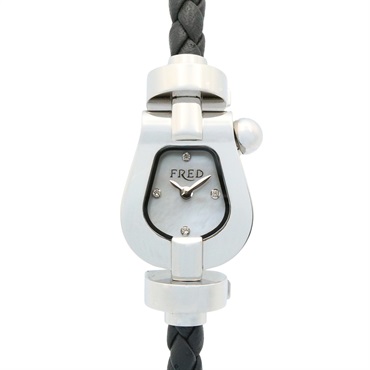 FRED Force 10 Wrist Watch FD070110 Quartz Stainless Steel Leather belt Women
