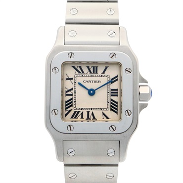 CARTIER Santos Galbee SM Wrist Watch W20056D6 Quartz Stainless Steel Used Women
