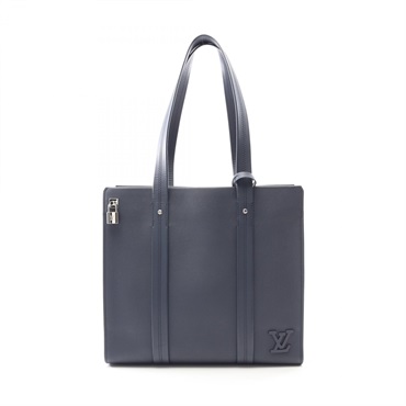 LOUIS VUITTON Takeoff Tote Bag M21542 Aerogram Leather Navy Used Mens LV