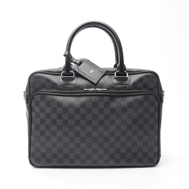 LOUIS VUITTON Briefcase Ikar Business bag N23253 Damier graphite canvas Black LV