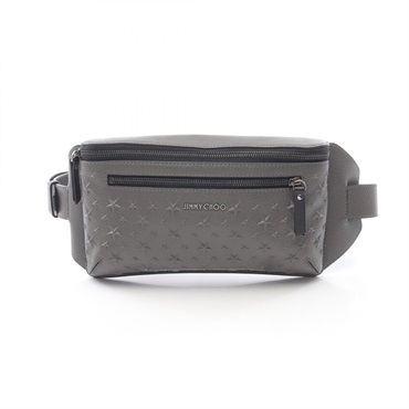 JIMMY CHOO Crossbody Waist Belt Bum Bag leather Brown Used mens