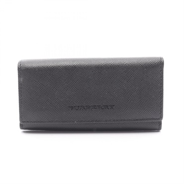 BURBERRY Key Holder Case leather Black Used Unisex