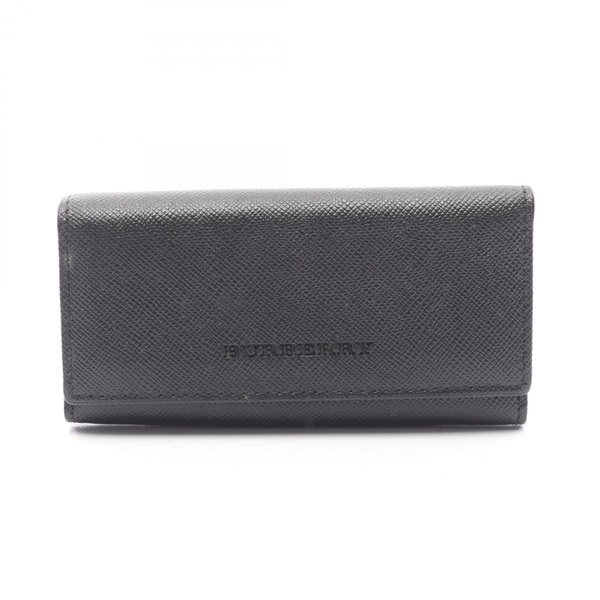 BURBERRY Key Holder Case leather Black Used Unisex