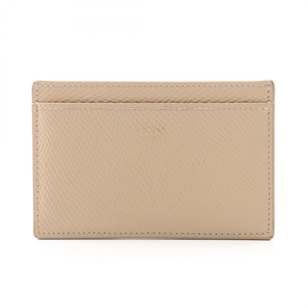 CELINE Card holder Case 10B703BEL leather Beige Used Women