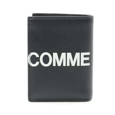 COMME des GARCONS logo Bi-fold wallet SA0641HL leather Black NEW unisex