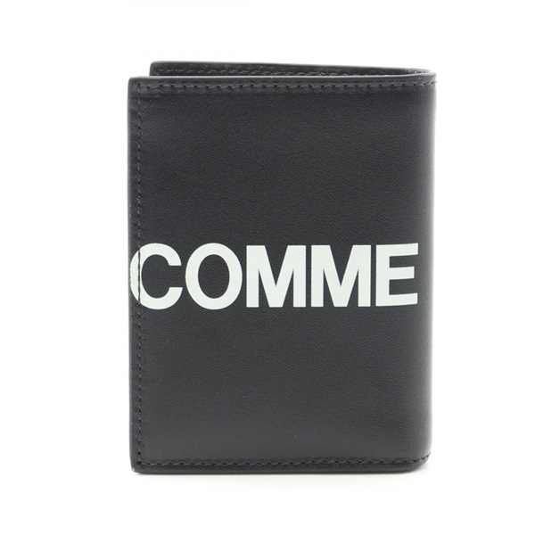 COMME des GARCONS logo Bi-fold wallet SA0641HL leather Black NEW unisex