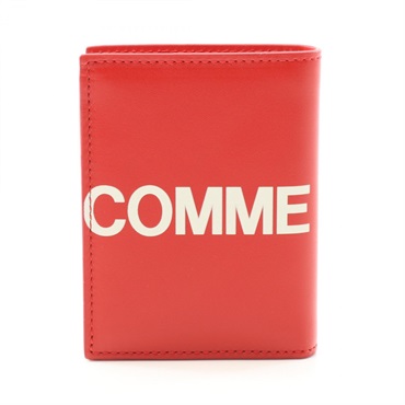 COMME des GARCONS Bi-fold wallet Logo purse SA0641HL leather Red NEW unisex