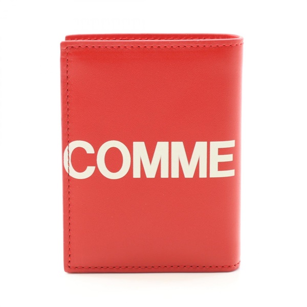 COMME des GARCONS Bi-fold wallet Logo purse SA0641HL leather Red NEW unisex