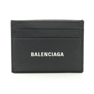 BALENCIAGA Card Case 5943091IZI31090 leather Black NEW unisex