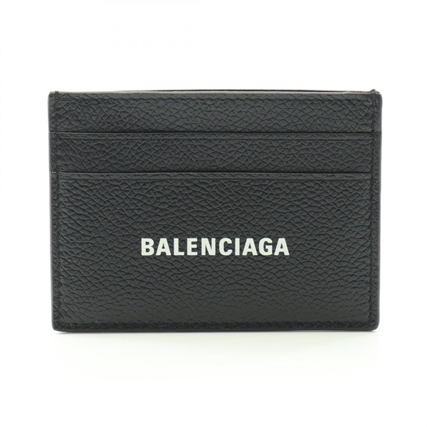 BALENCIAGA Card Case 5943091IZI31090 leather Black NEW unisex